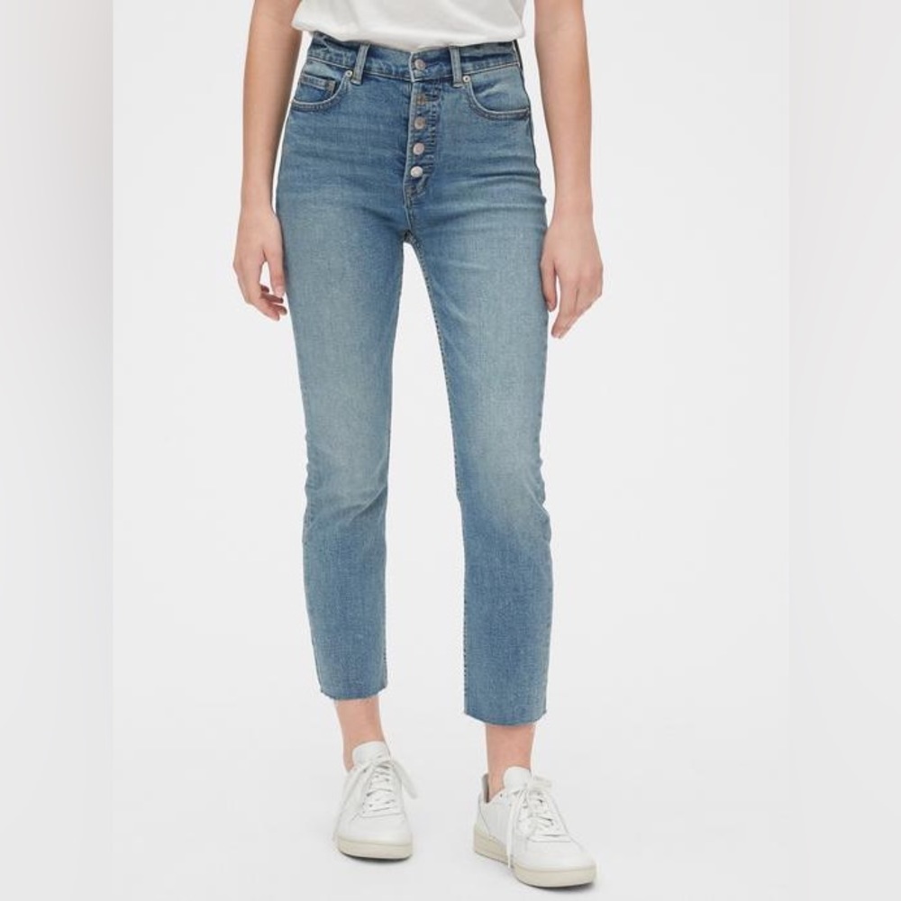 GAP High Rise Button‎ Fly Cigarette Jeans - Picture 4 of 9